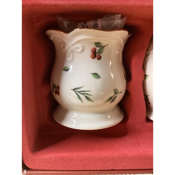 Lenox Williamsburg Boxwood and Pine Set of 3 Votive Candle Holders New - Picture 6 of 16